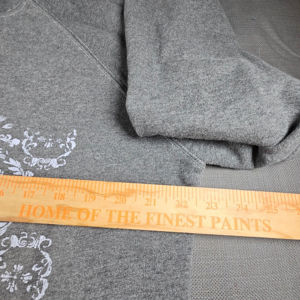Old Navy XXL Womens Gray Hoodie Sweatshirt Pullover Damask graphic Pattern Comfy - Picture 3 of 6